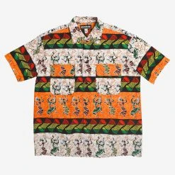 Monitaly 50's Milano S/S Shirt - Rasta (Beige/Orange)