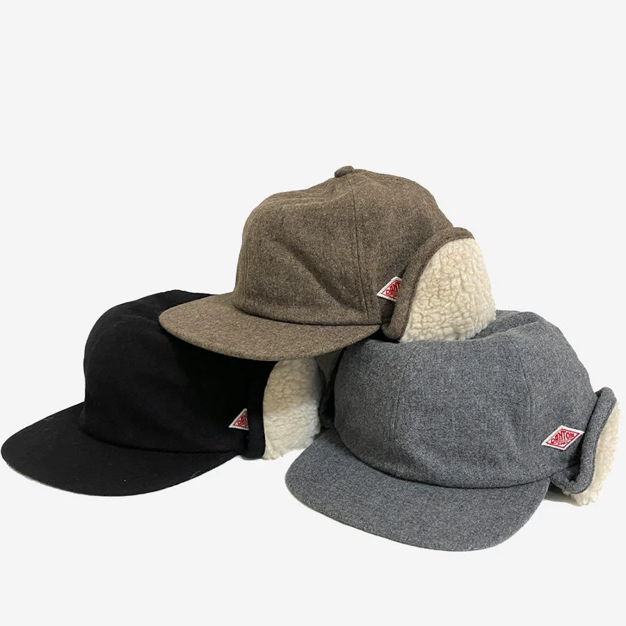 Danton Wool Boa Pilot 6-Panel Cap - Black - Image 2