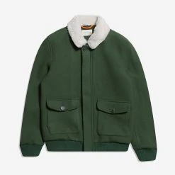 Far Afield Cupar Classic Flight Jacket - Double Twill Green