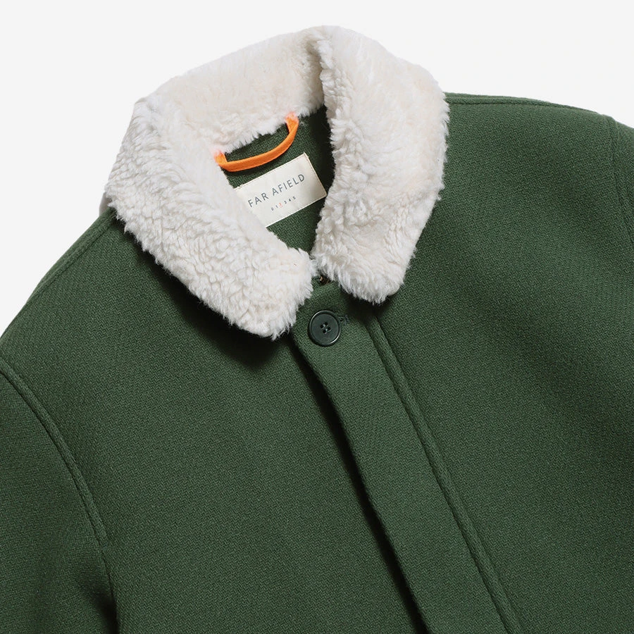 Far Afield Cupar Classic Flight Jacket - Double Twill Green - Image 2