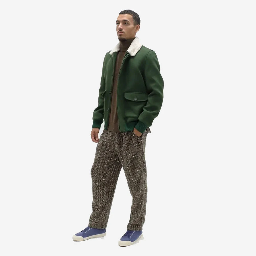 Far Afield Cupar Classic Flight Jacket - Double Twill Green - Image 4