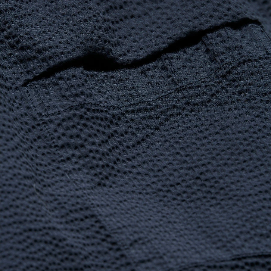 Portuguese Flannel Atlantico Seersucker Easy Shorts - Navy - Image 4