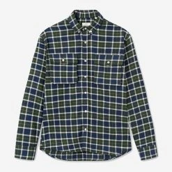 Foret Alaska Flannel Shirt - Navy Check