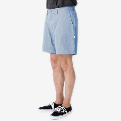 Danton Cotton Oxford Shorts - Sax Blue - Image 5