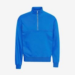 Colorful Standard Classic Organic Quarter Zip - Pacific Blue