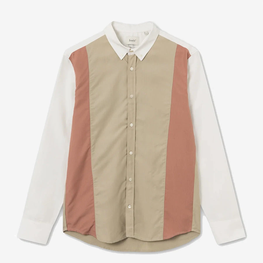 Foret Dart Ripstop Shirt - Brick/Khaki/Cloud