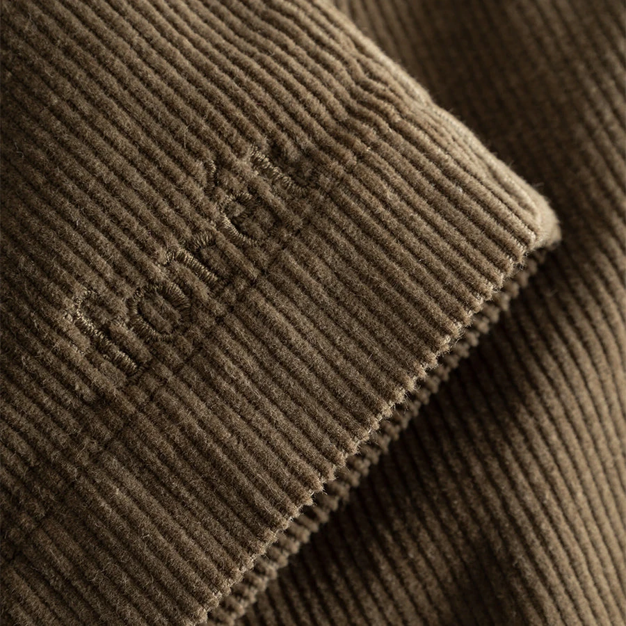 Foret Dose Easy Corduroy Shorts - Army Green - Image 4