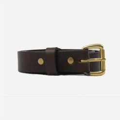 APOGEE Daily 11oz Leather Belt - Brown/Brass