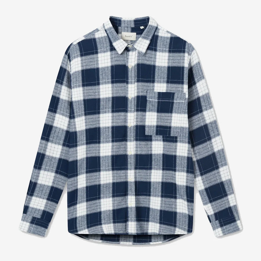Foret Dale Flannel Shirt - Navy