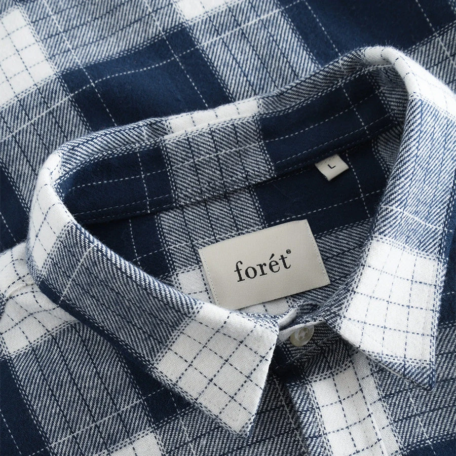 Foret Dale Flannel Shirt - Navy - Image 2
