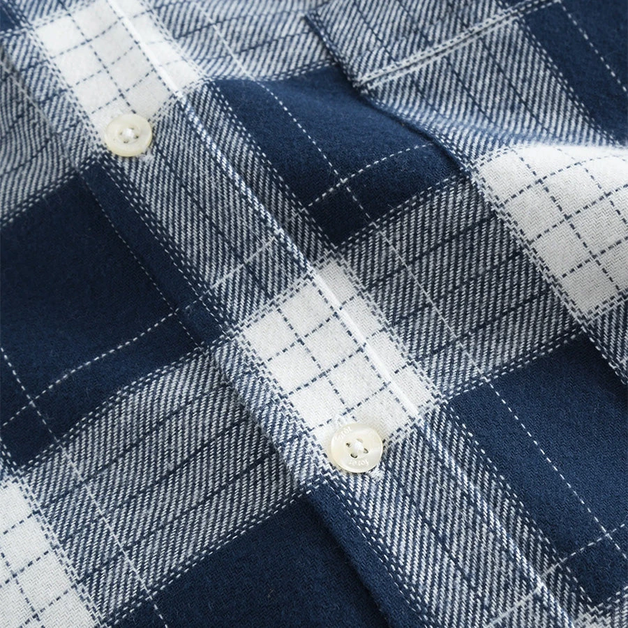 Foret Dale Flannel Shirt - Navy - Image 3