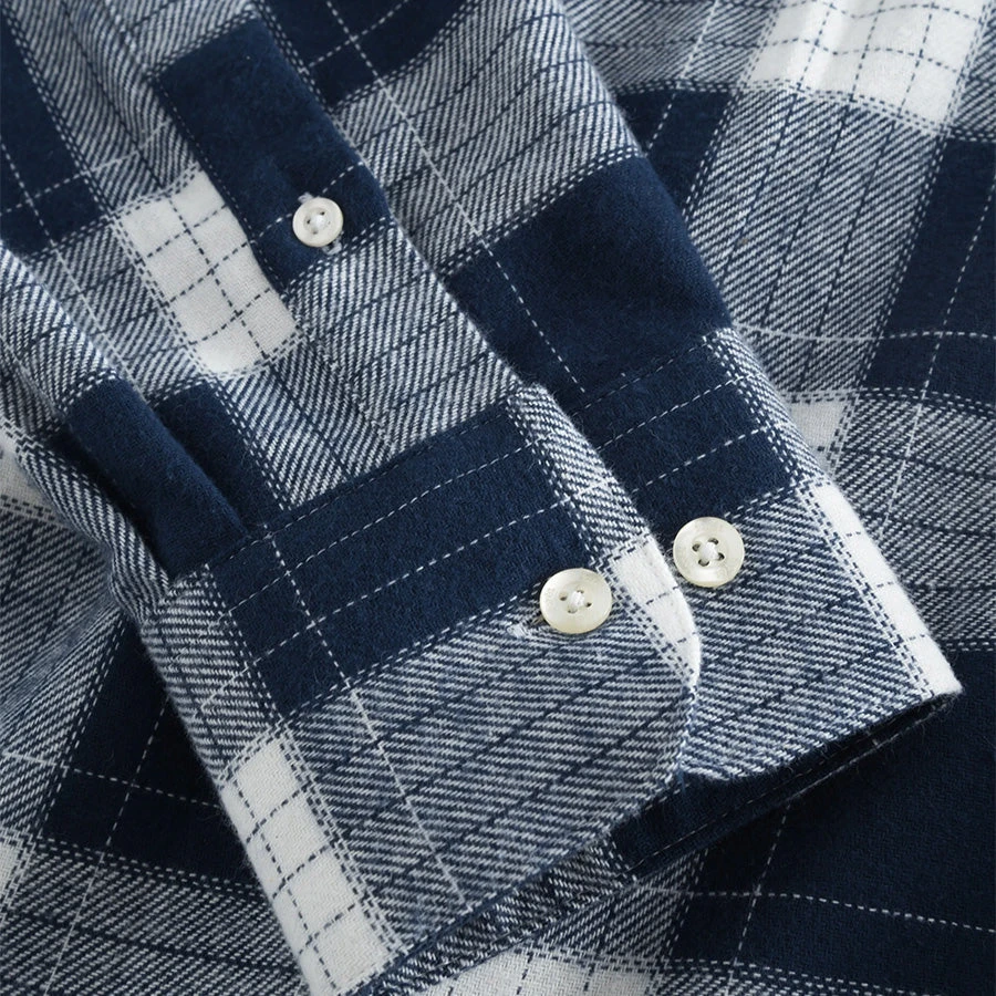 Foret Dale Flannel Shirt - Navy - Image 4