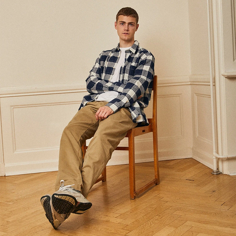 Foret Dale Flannel Shirt - Navy - Image 5