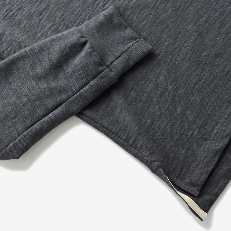 Outclass Attire Double Slub Long-Sleeve T-Shirt - Ash Charcoal - Image 3