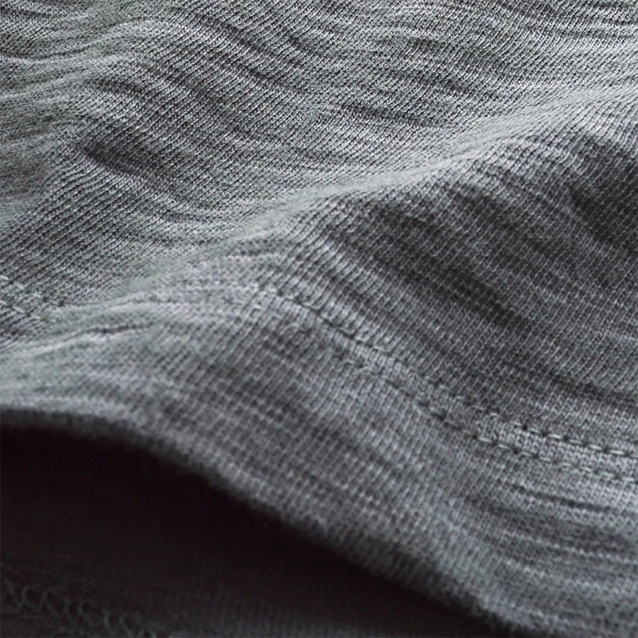 Outclass Attire Double Slub Long-Sleeve T-Shirt - Ash Charcoal - Image 4