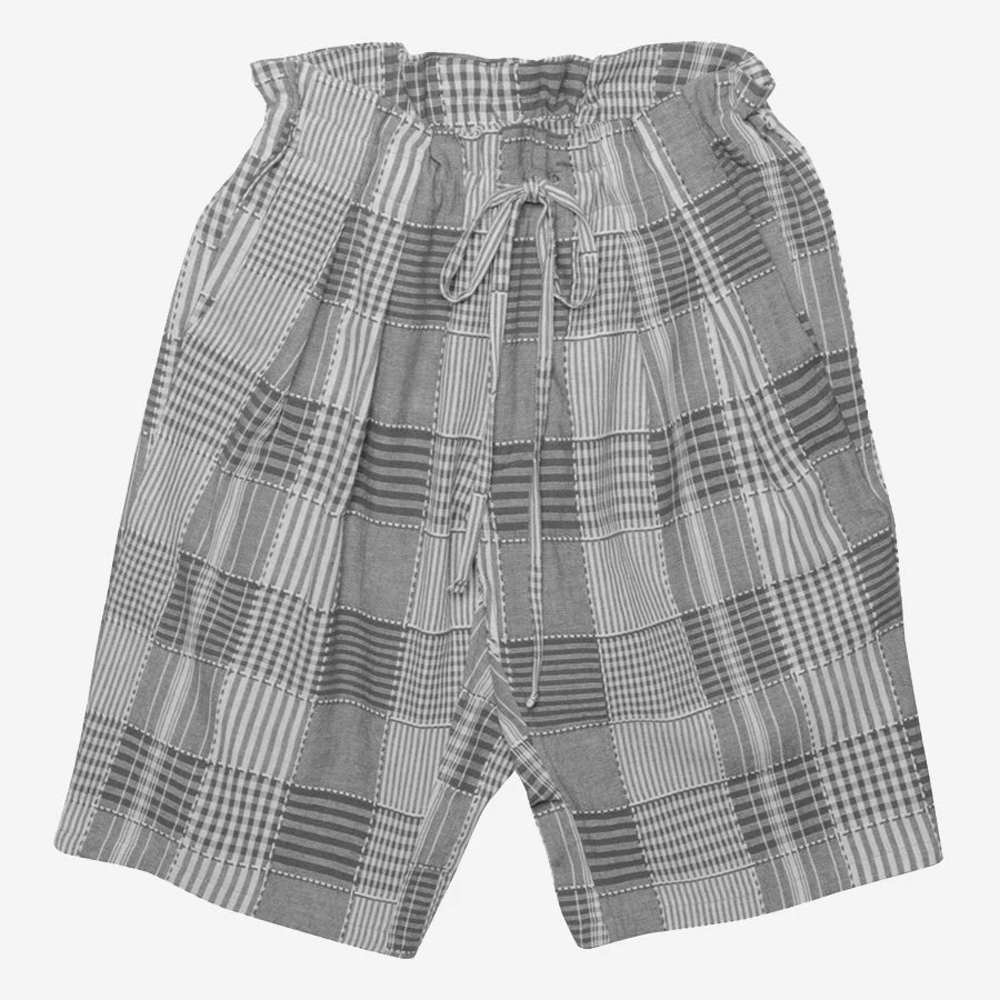 Monitaly Drop Crotch Shorts - Tablecloth Patchwork