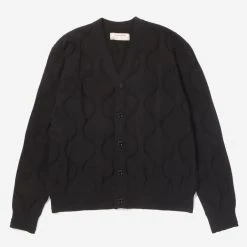 Anonymous Ism Ecopet Quilting Cardigan - Black