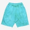 Monitaly French Terry Pleated Shorts - Tie Dye Green + Mineral