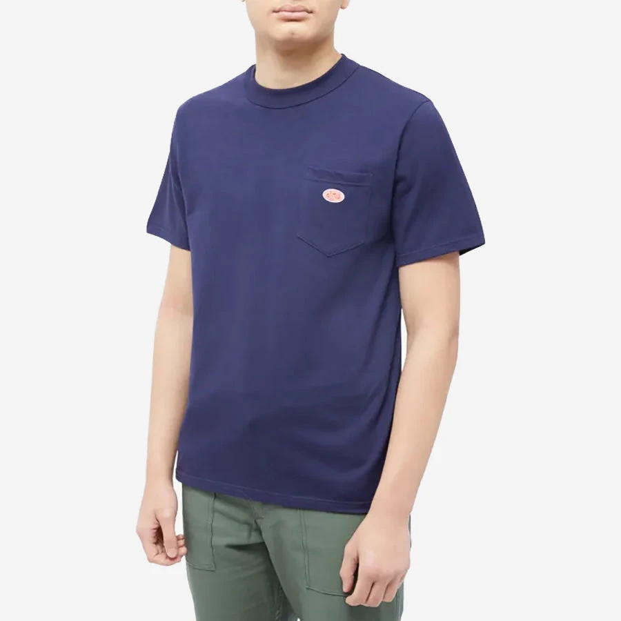 Armor-Lux Heritage Logo Pocket T-Shirt - Navy - Image 3