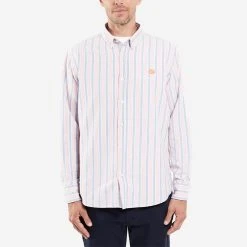 Armor-Lux Heritage L/S Oxford Shirt - Pink Fancy Stripe