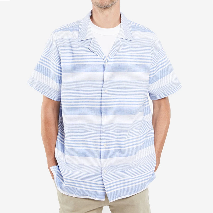 Armor-Lux Heritage Multi-Stripe Vacation Shirt - Blue Stripe