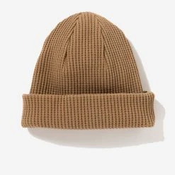Jackman Big Waffle Knit Beanie - Amber Beige
