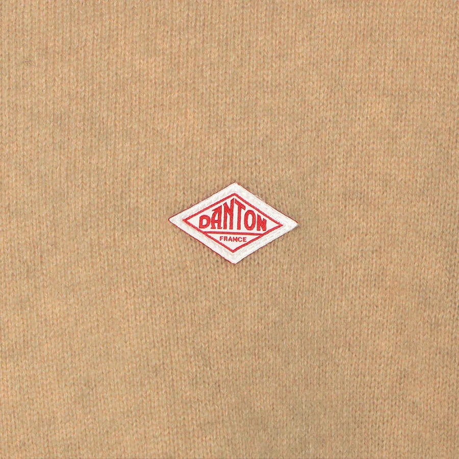 Danton Lambswool V-Neck Knit Cardigan - Camel - Image 9