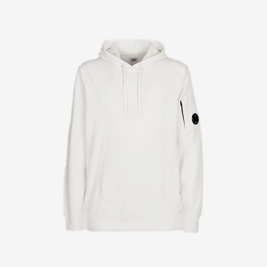 CP COMPANY Light Terry Knitted Hoodie - Gauze White