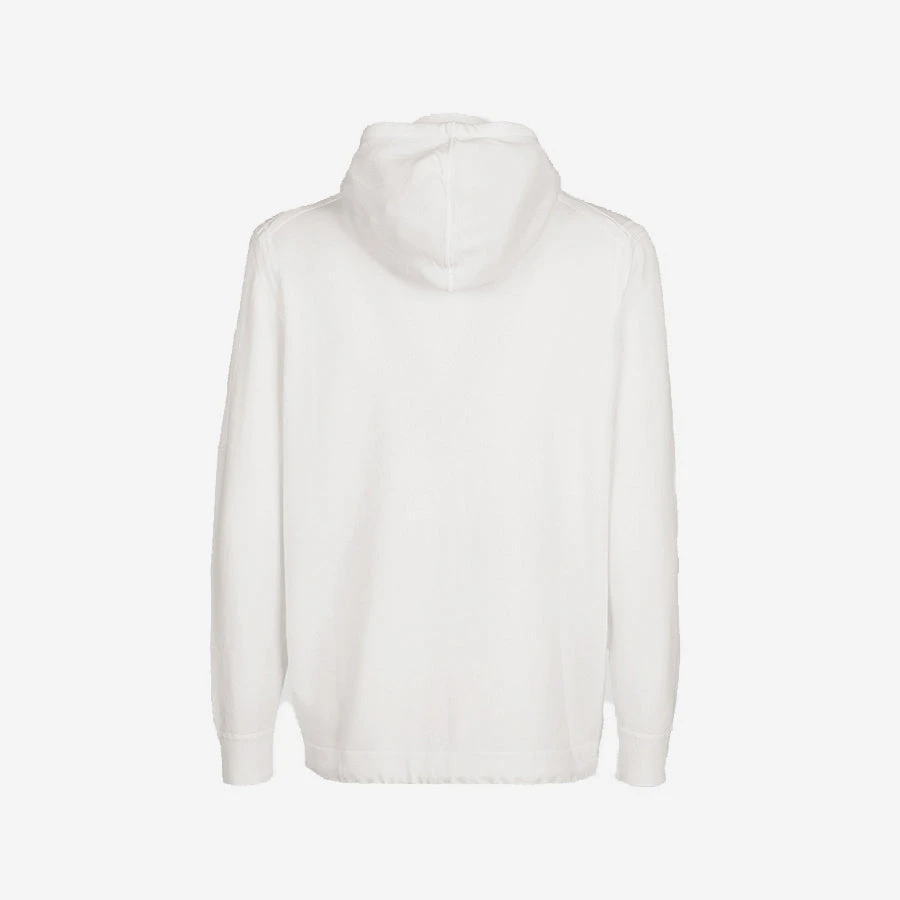 CP COMPANY Light Terry Knitted Hoodie - Gauze White - Image 8