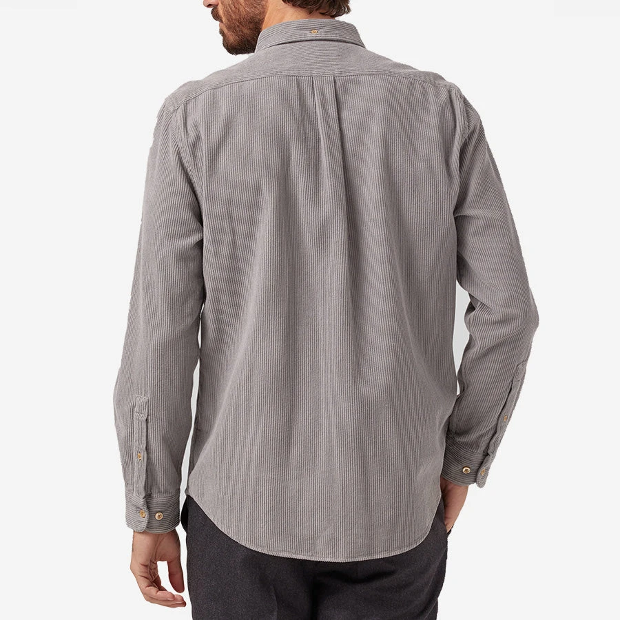 Portuguese Flannel Lobo Corduroy Shirt - Grey - Image 5
