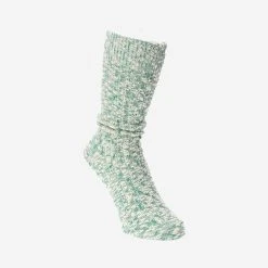 Anonymous Ism Lightweight Slub Crew Socks - Green Mélange