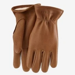 Red Wing Lined Buckskin Leather Gloves - Nutmeg