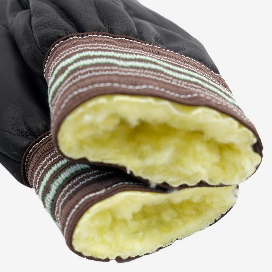 Raber Lined "Garbage" Leather Mitts - Black - Image 2