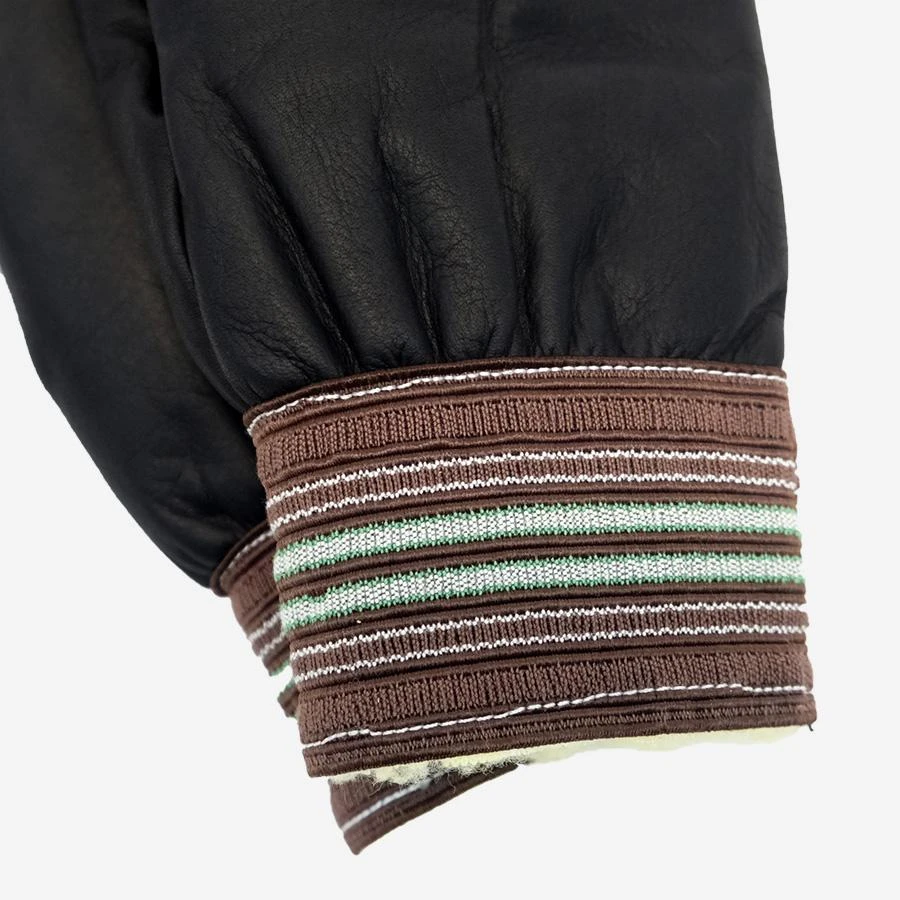 Raber Lined "Garbage" Leather Mitts - Black - Image 3