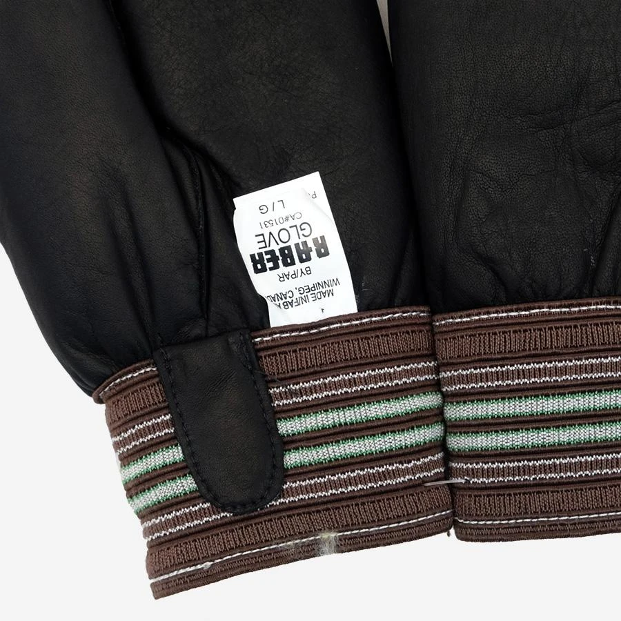 Raber Lined "Garbage" Leather Mitts - Black - Image 4