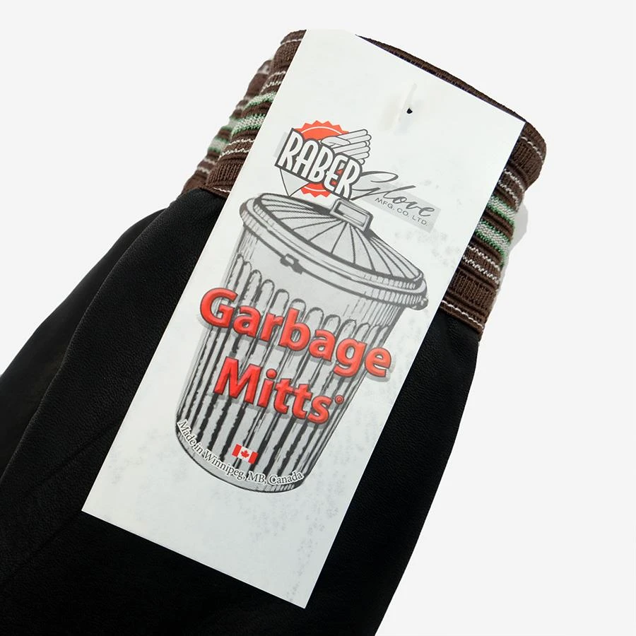 Raber Lined "Garbage" Leather Mitts - Black - Image 5