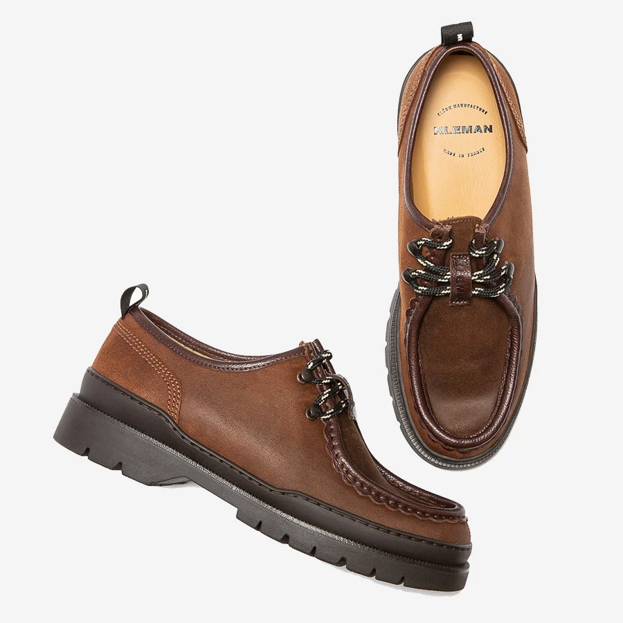 KLEMAN Major H22 Leather Derby Shoes - Cognac - Image 6