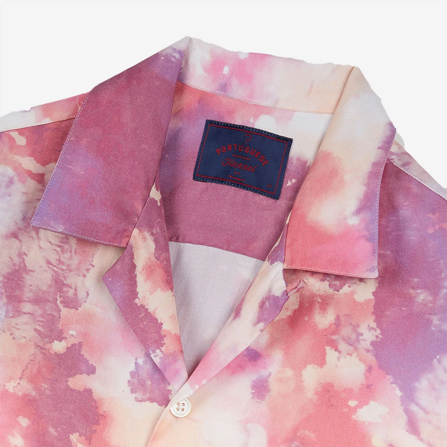 Portuguese Flannel Nap Dream Short-Sleeve Vacation Shirt - Rose/Violet - Image 2