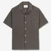 Portuguese Flannel Nori Short-Sleeve Vacation Shirt - Black