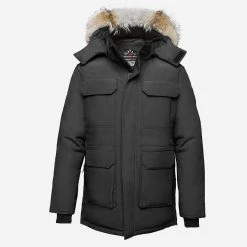Arctic Bay Nunavut Long Parka - Black