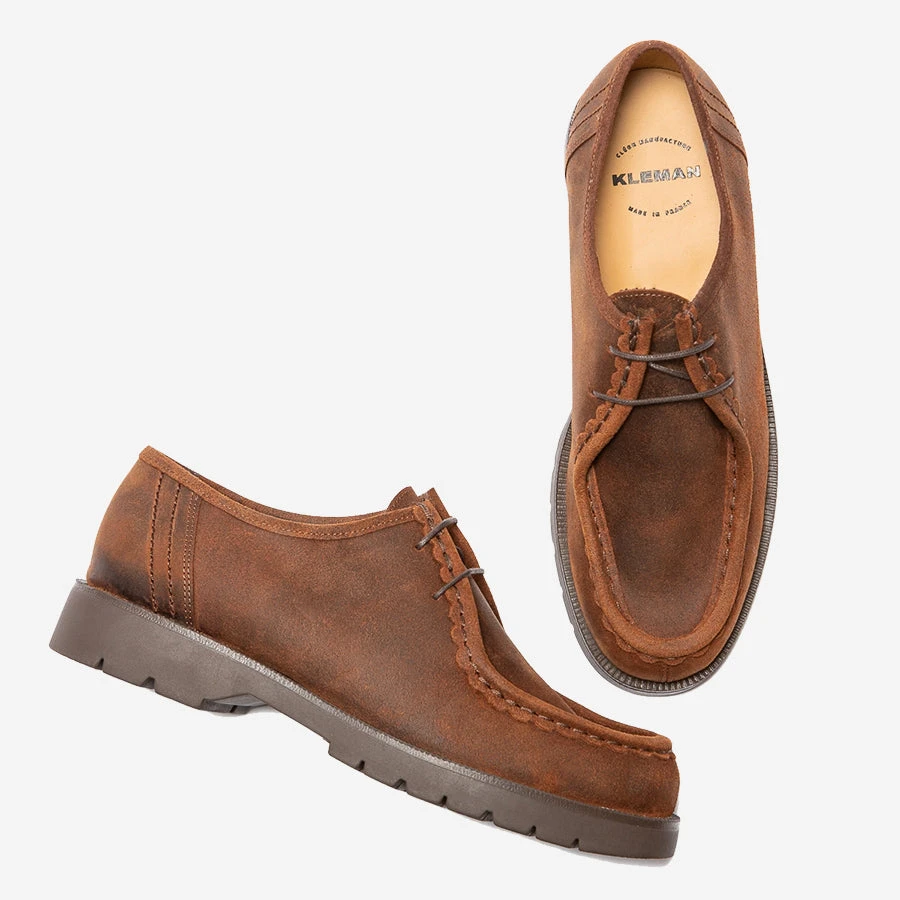 KLEMAN Padror EC Suede Tyrolean Shoes - Cognac - Image 5