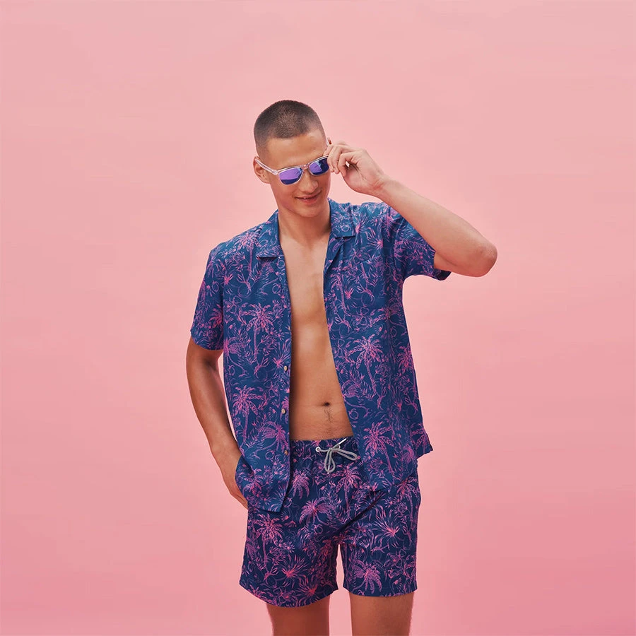 Boardies® Tencel Short-Sleeve Vacation Shirt - Palms - Image 4