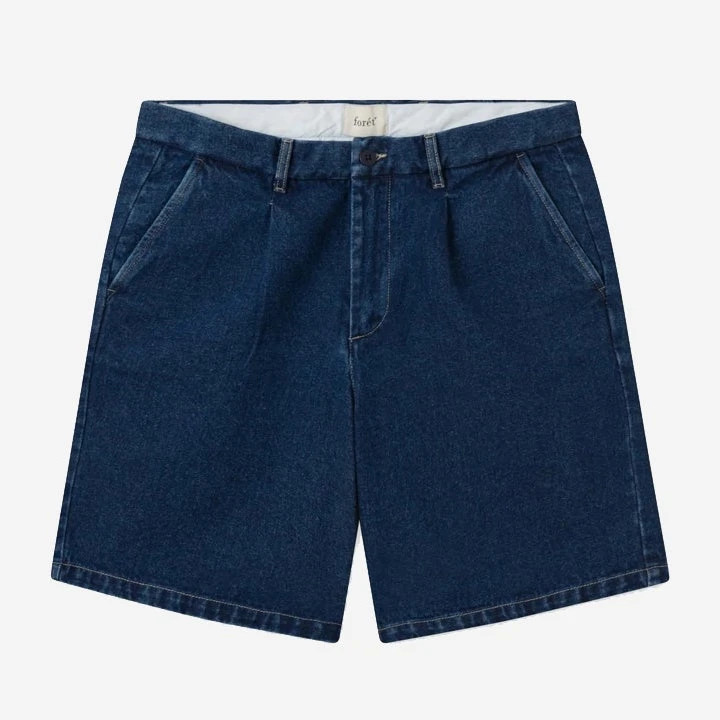 Foret Parade Denim Shorts - Indigo