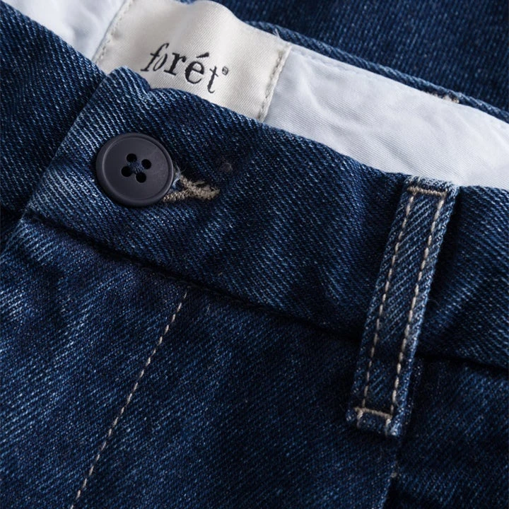 Foret Parade Denim Shorts - Indigo - Image 2