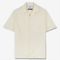 Portuguese Flannel Piros Short-Sleeve Vacation Shirt - White