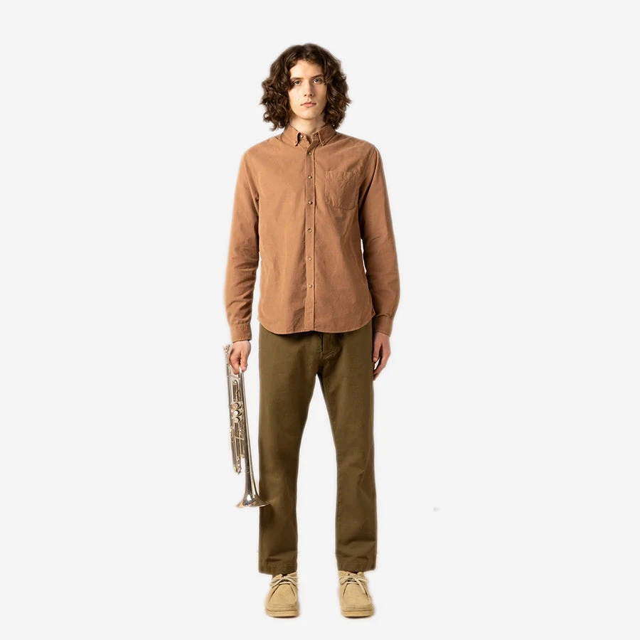 Kestin Raeburn Needle Corduroy Shirt - Terracotta - Image 2