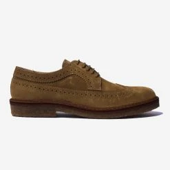 Astorflex Rondiflex Suede Brogue Derby Shoes - Military Green
