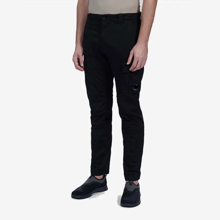 CP COMPANY Stretch Sateen Lens Cargo Pants - Black - Image 2