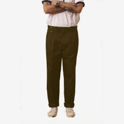 East Harbour Surplus Sacks Two-Pleat Pants - Olive Green