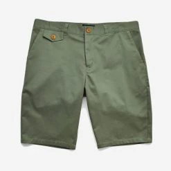Outclass Attire Stretch Twill Shorts - Sage Green
